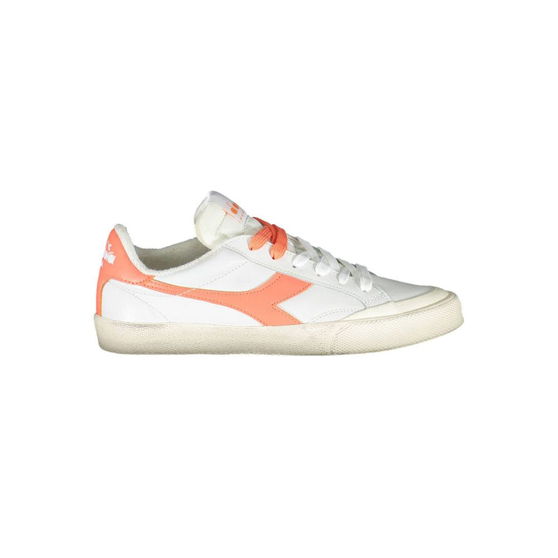Diadora White Leather Women Sneaker - Chic Comfort for Every Occasion