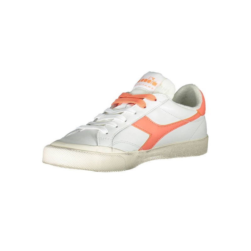 Diadora White Leather Women Sneaker - Chic Comfort for Every Occasion