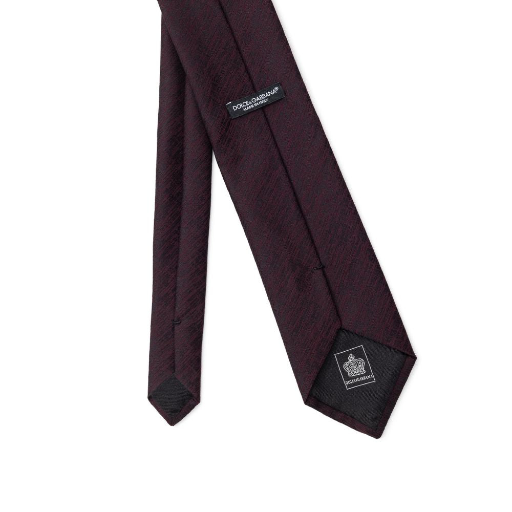 Cravate en laine violette Dolce & Gabbana