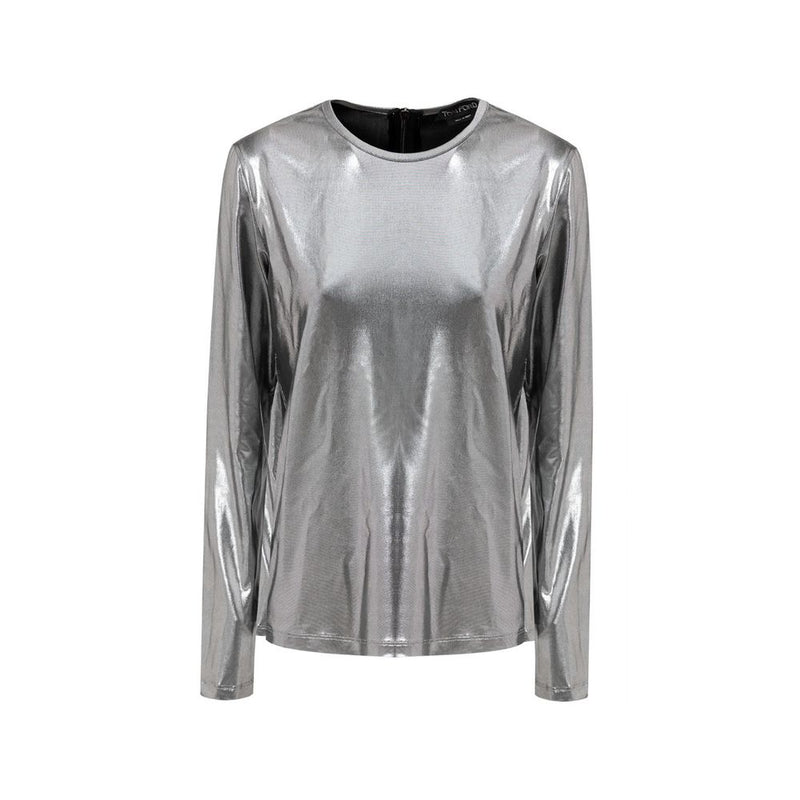 Tom Ford Gray Viscose Long Sleeve T-Shirt - Luxurious Comfort