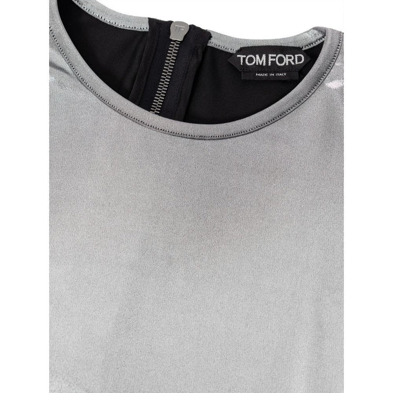 Tom Ford Gray Viscose Long Sleeve T-Shirt - Luxurious Comfort