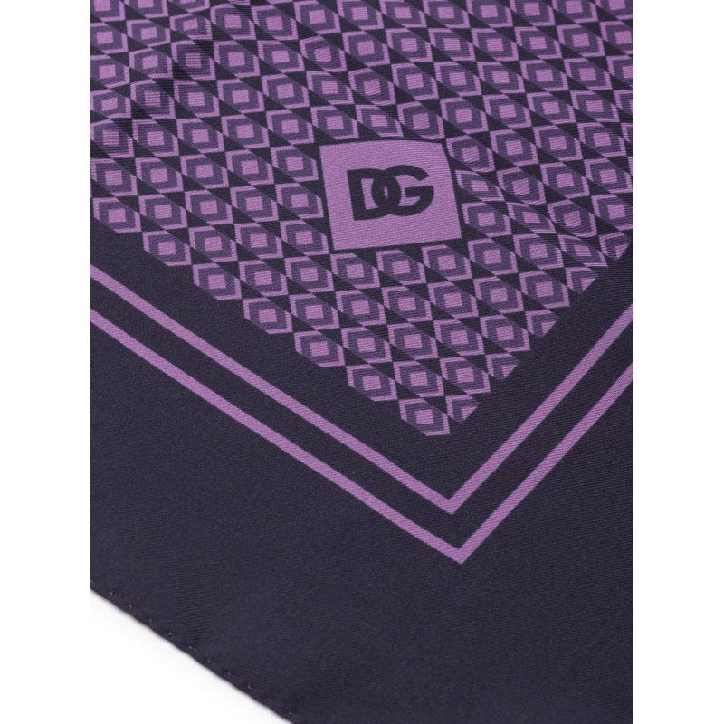 Pochette de costume en soie violette Dolce &amp; Gabbana