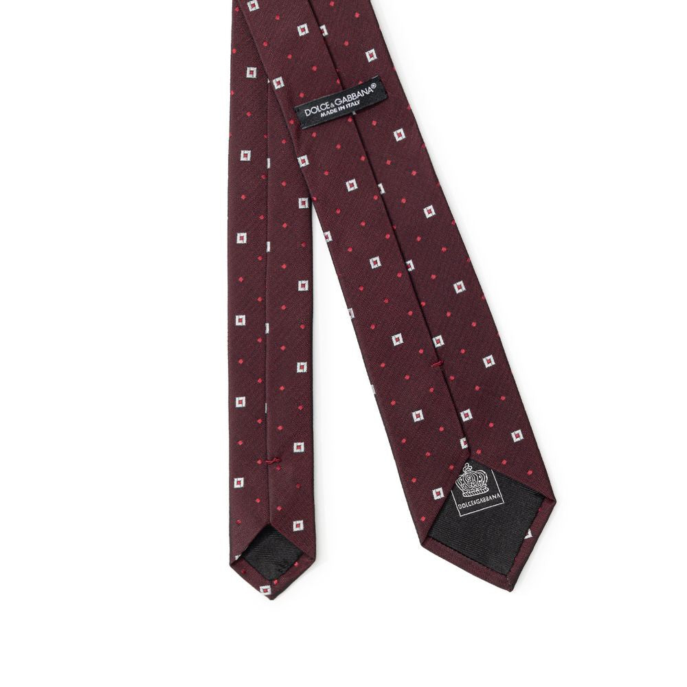 Cravate en soie Bordeaux de Dolce &amp; Gabbana