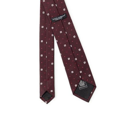 Cravate en soie Bordeaux de Dolce &amp; Gabbana