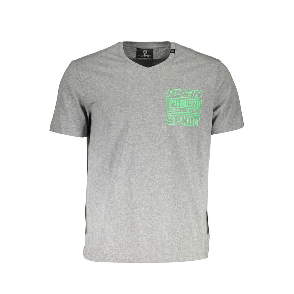T-shirt homme en coton gris Plein Sport