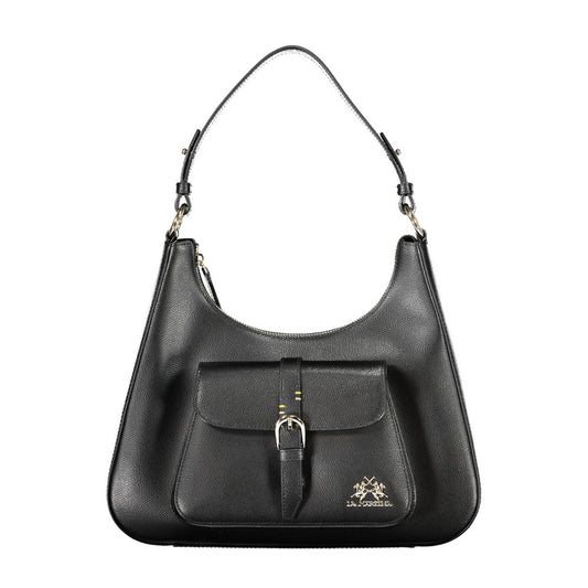 Sac à main en cuir noir pour femme La Martina