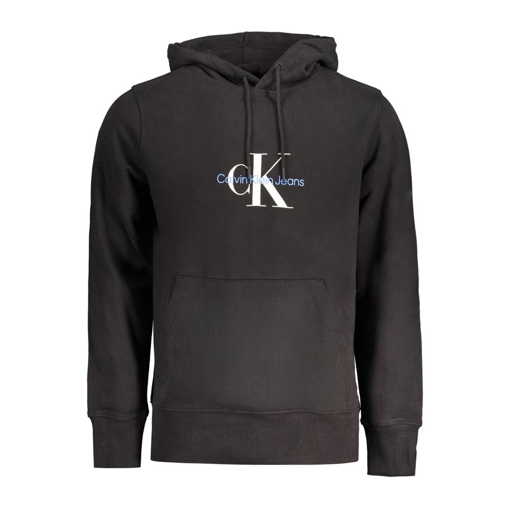 Pull à capuche noir en coton Calvin Klein pour homme