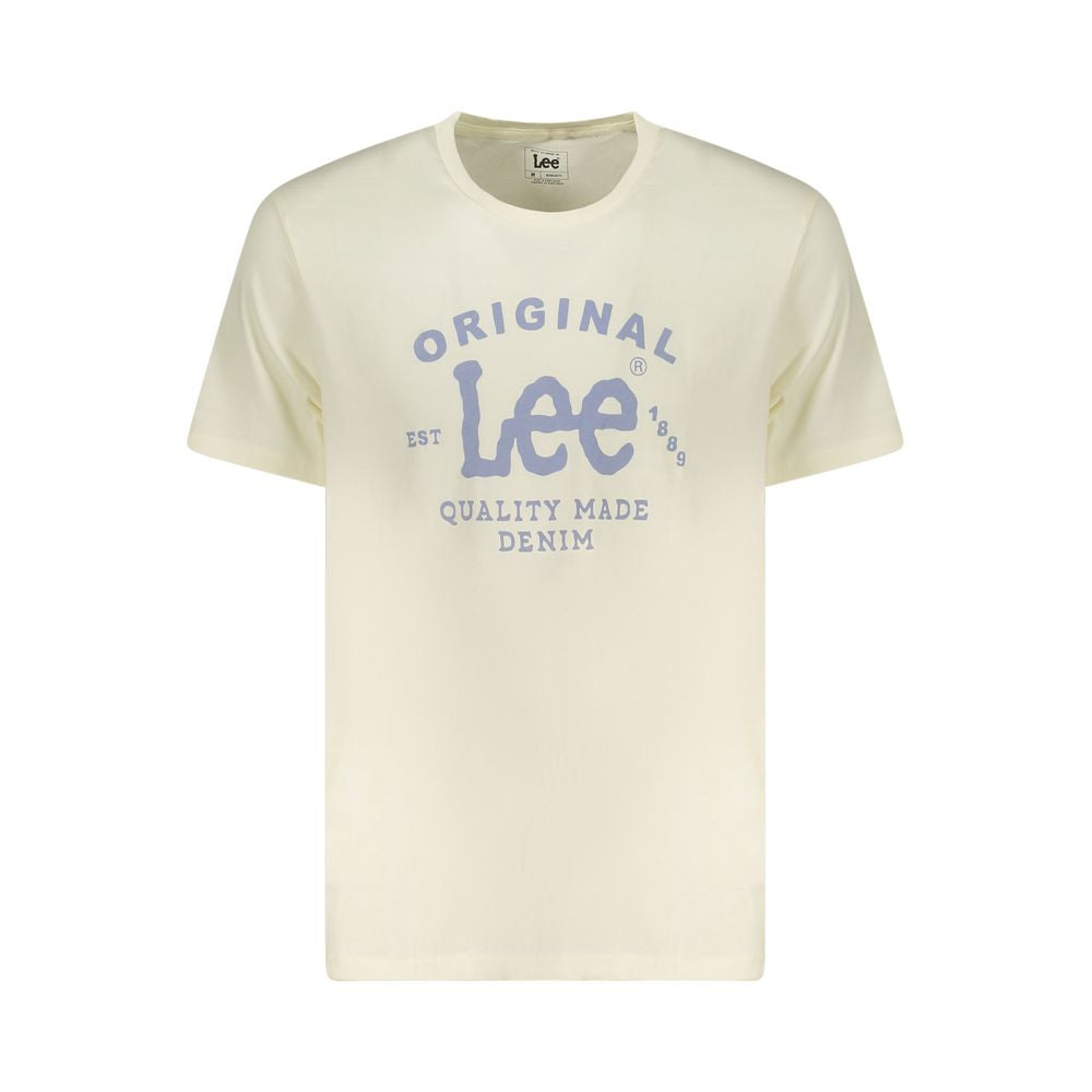 T-shirt homme en coton beige Lee