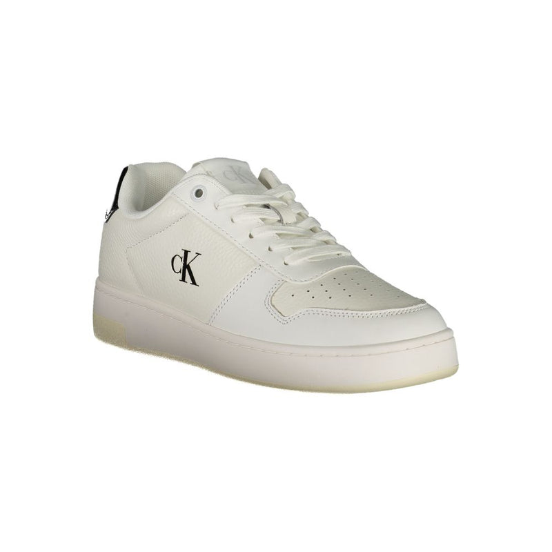 Calvin Klein White Leather Women Sneaker - Chic & Comfortable
