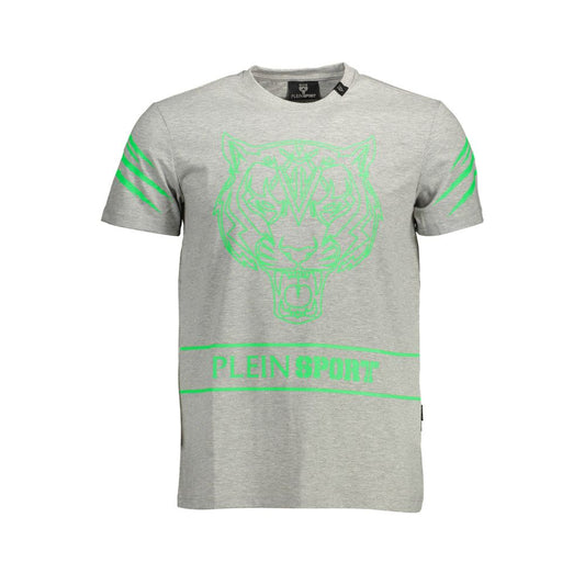 T-shirt homme en coton brun Plein Sport