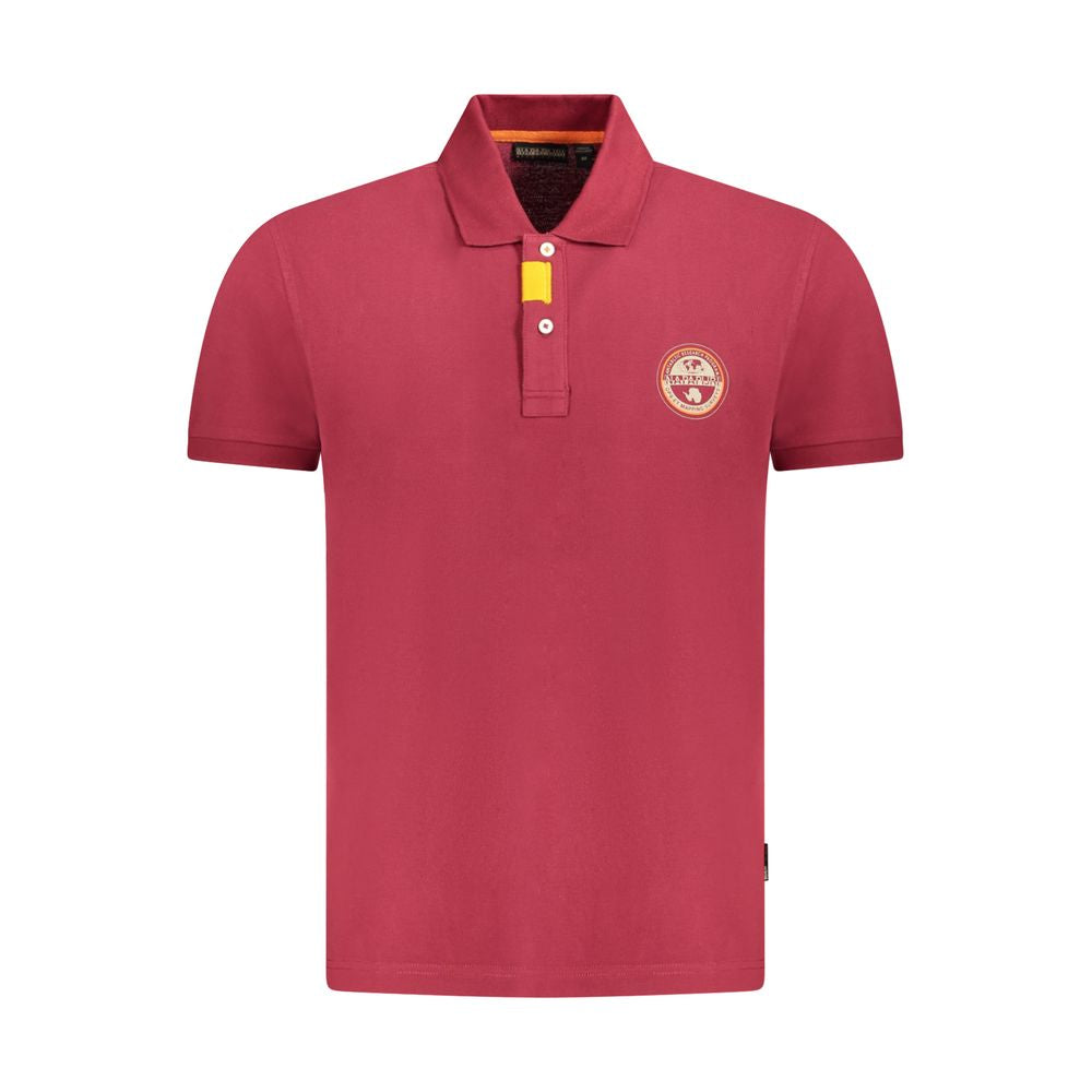 Polo homme en coton rouge Napapijri