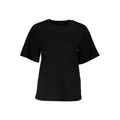 T-shirt noir en coton pour femme de la marque Cavalli Class.