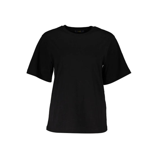 T-shirt noir en coton pour femme de la marque Cavalli Class.