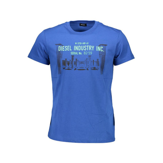 T-shirt homme en coton bleu Diesel