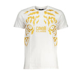 Cavalli Class Bianco T-Shirt en Coton pour Homme