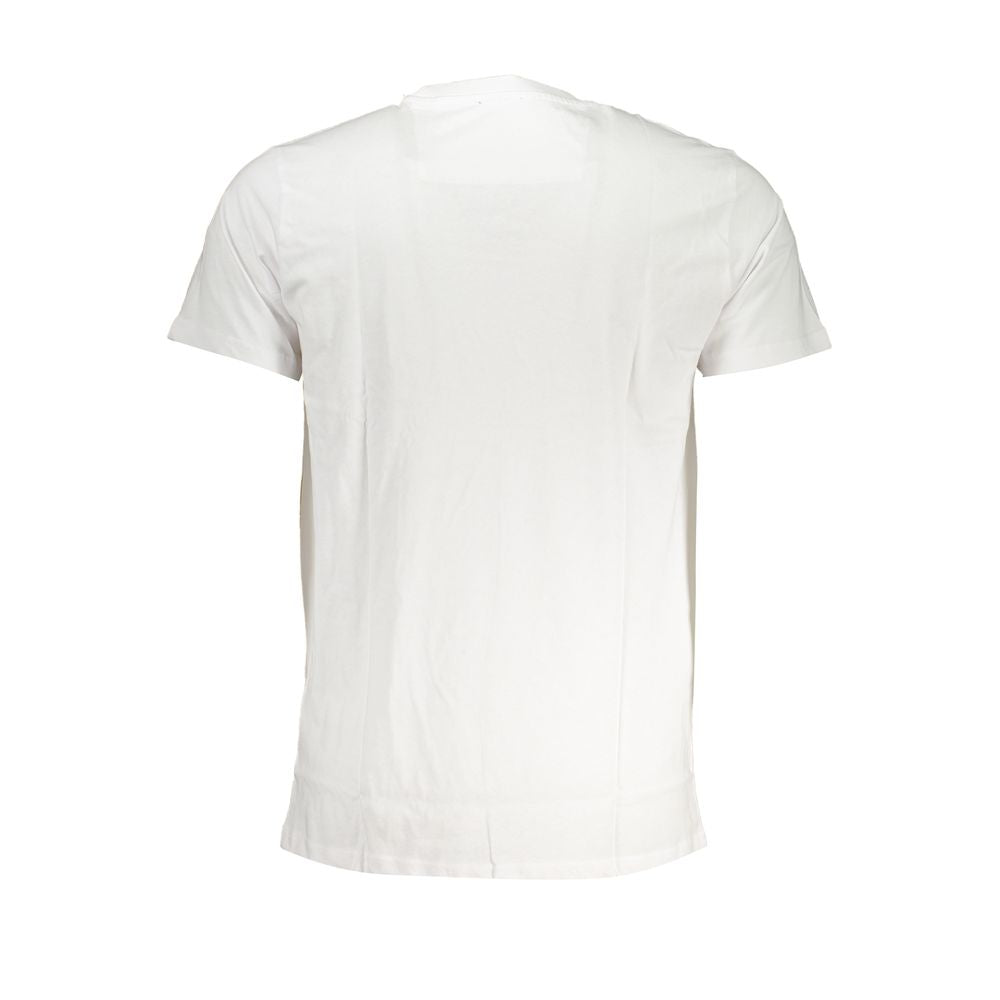 Cavalli Class Bianco T-Shirt en Coton pour Homme