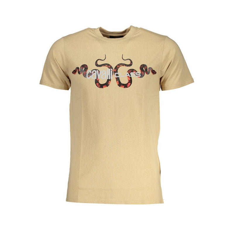 T-shirt homme Cavalli Class en coton beige