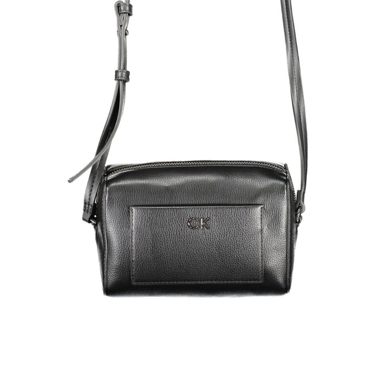 Calvin Klein Black Polyester Handbag - Élégance et Fonctionnalité