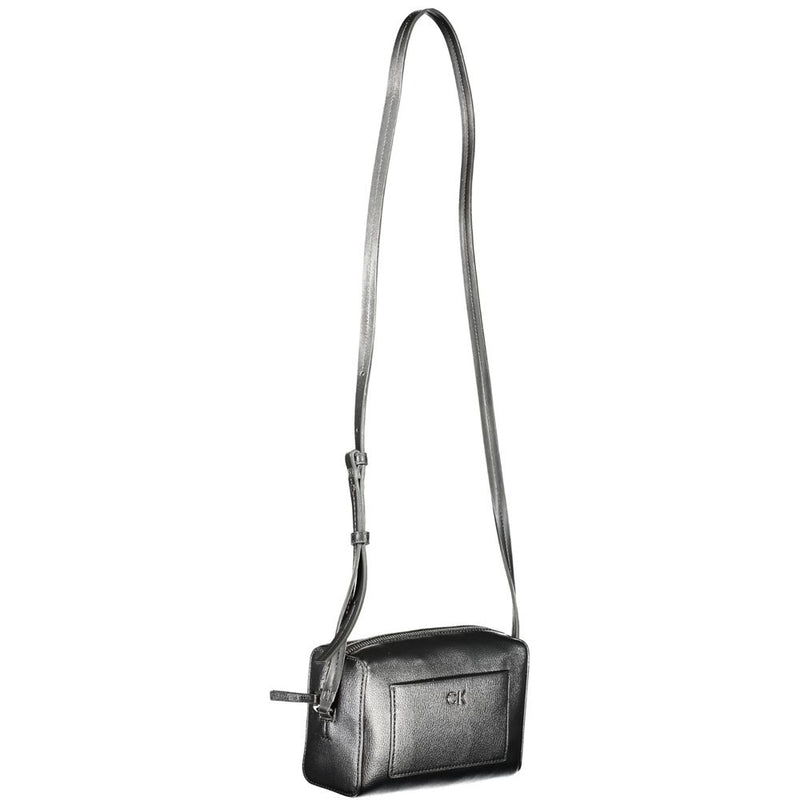 Calvin Klein Black Polyester Handbag - Élégance et Fonctionnalité