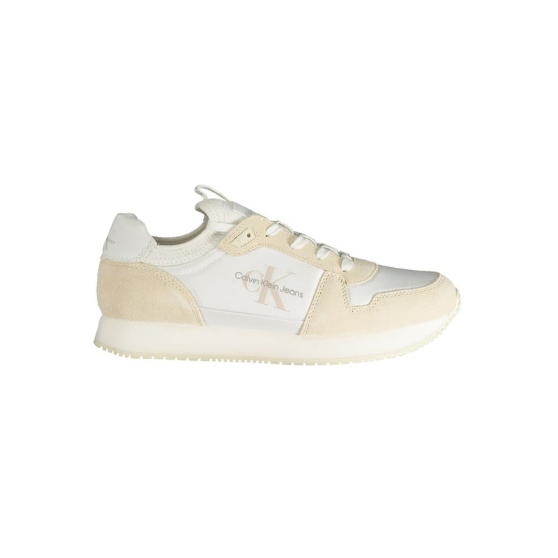 Calvin Klein White Polyester Sneaker - Confort et Élégance