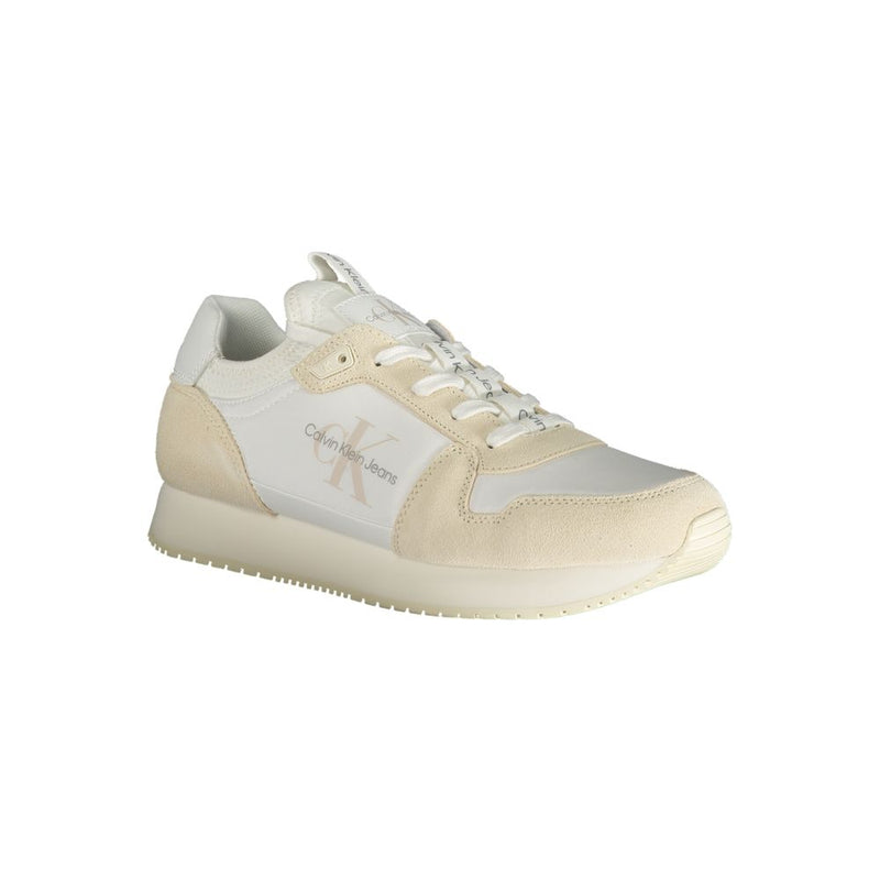 Calvin Klein White Polyester Sneaker - Confort et Élégance