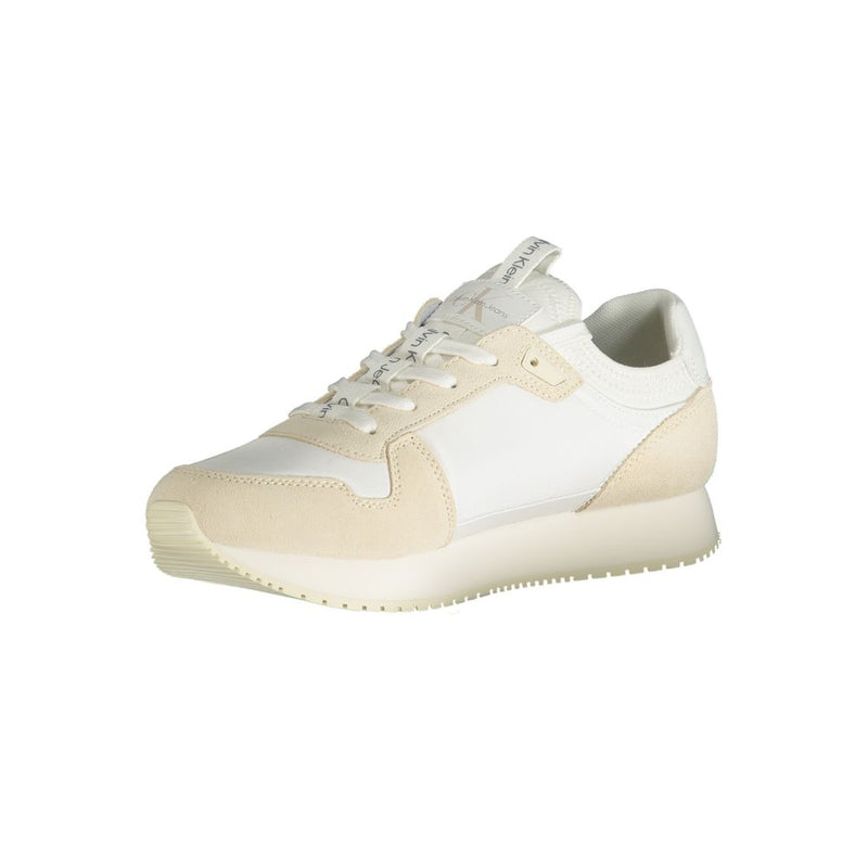 Calvin Klein White Polyester Sneaker - Confort et Élégance