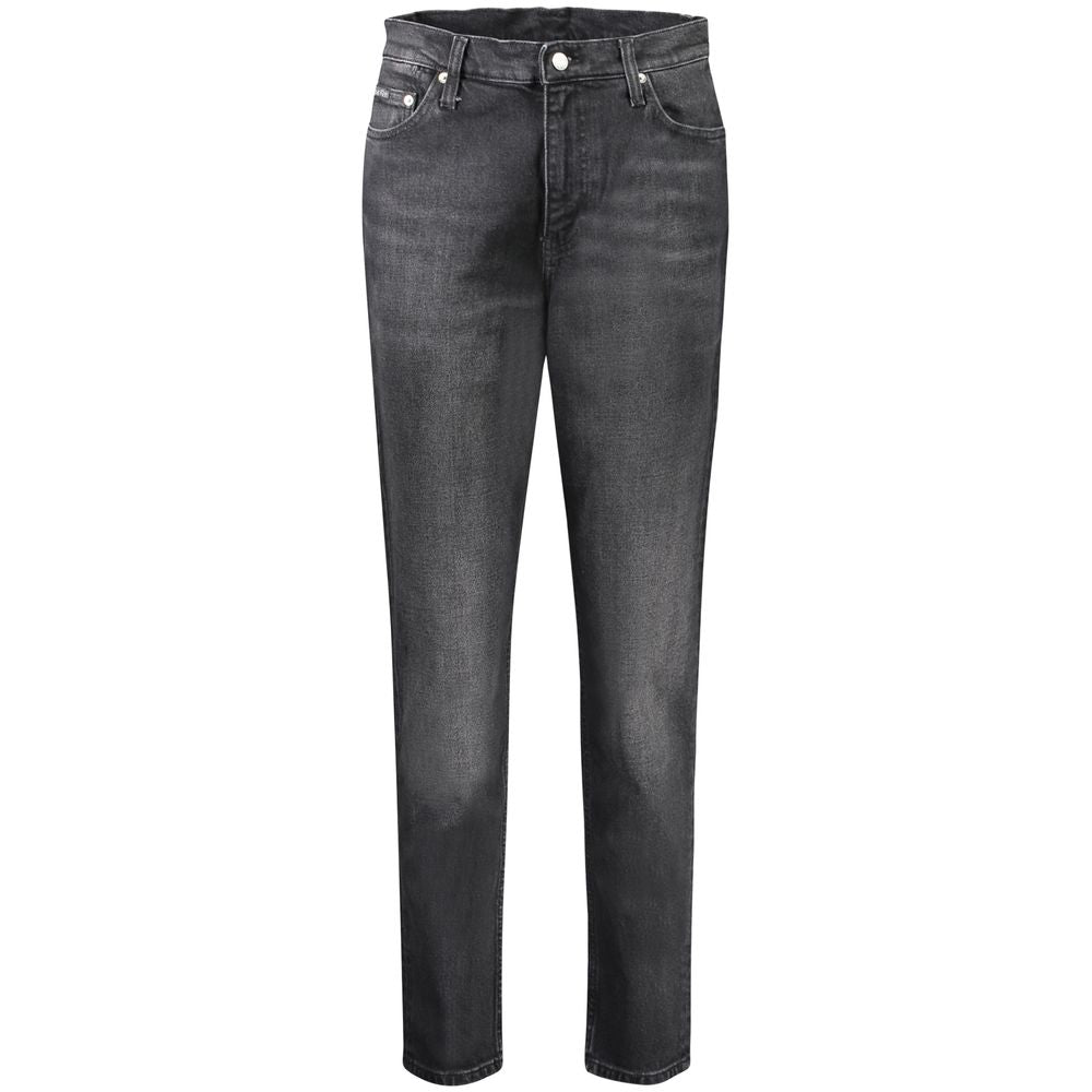 Calvin Klein Black Cotton Women Mom Jeans