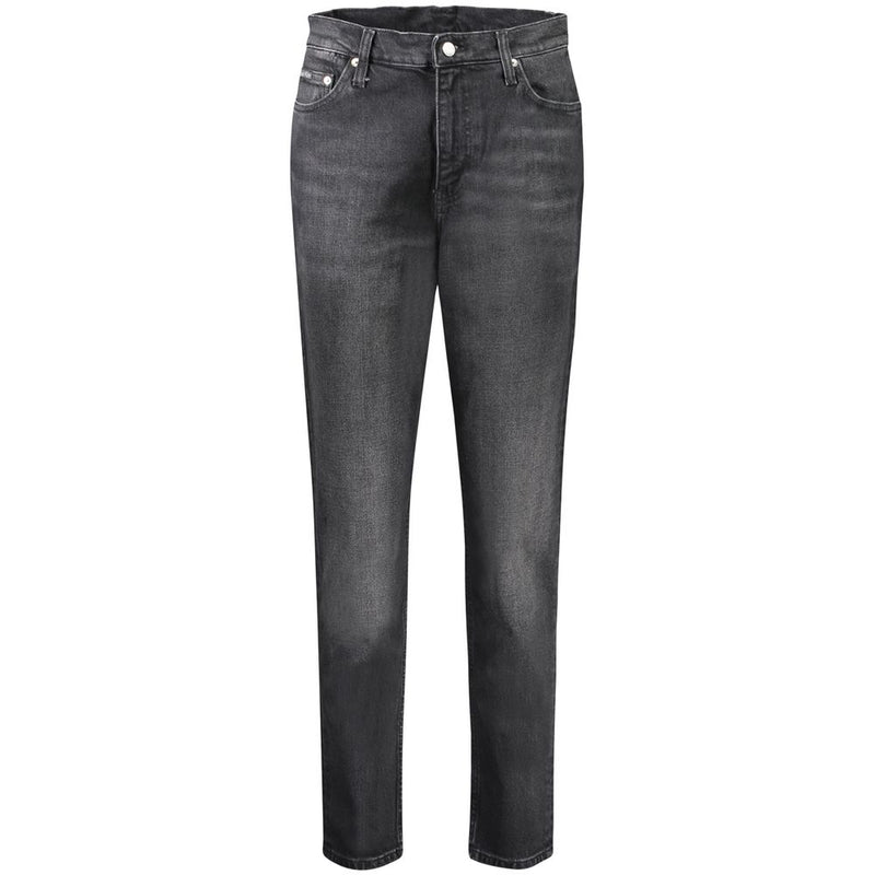 Calvin Klein Black Cotton Women Mom Jeans