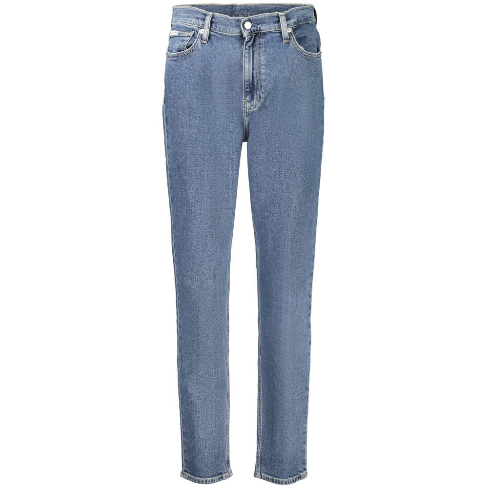 Calvin Klein Blue Cotton Women Jeans - Sustainable Mom Jeans