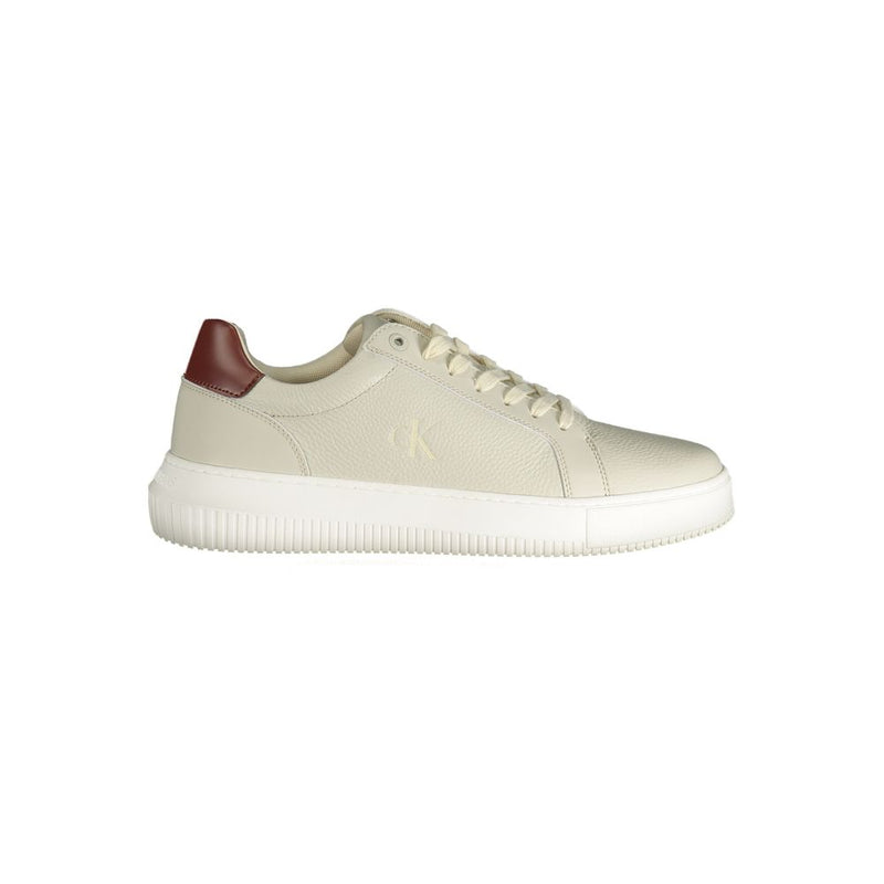 Calvin Klein Brown Leather Men Sneaker - Stylish Comfort