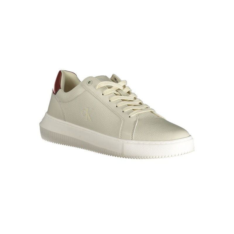 Calvin Klein Brown Leather Men Sneaker - Stylish Comfort