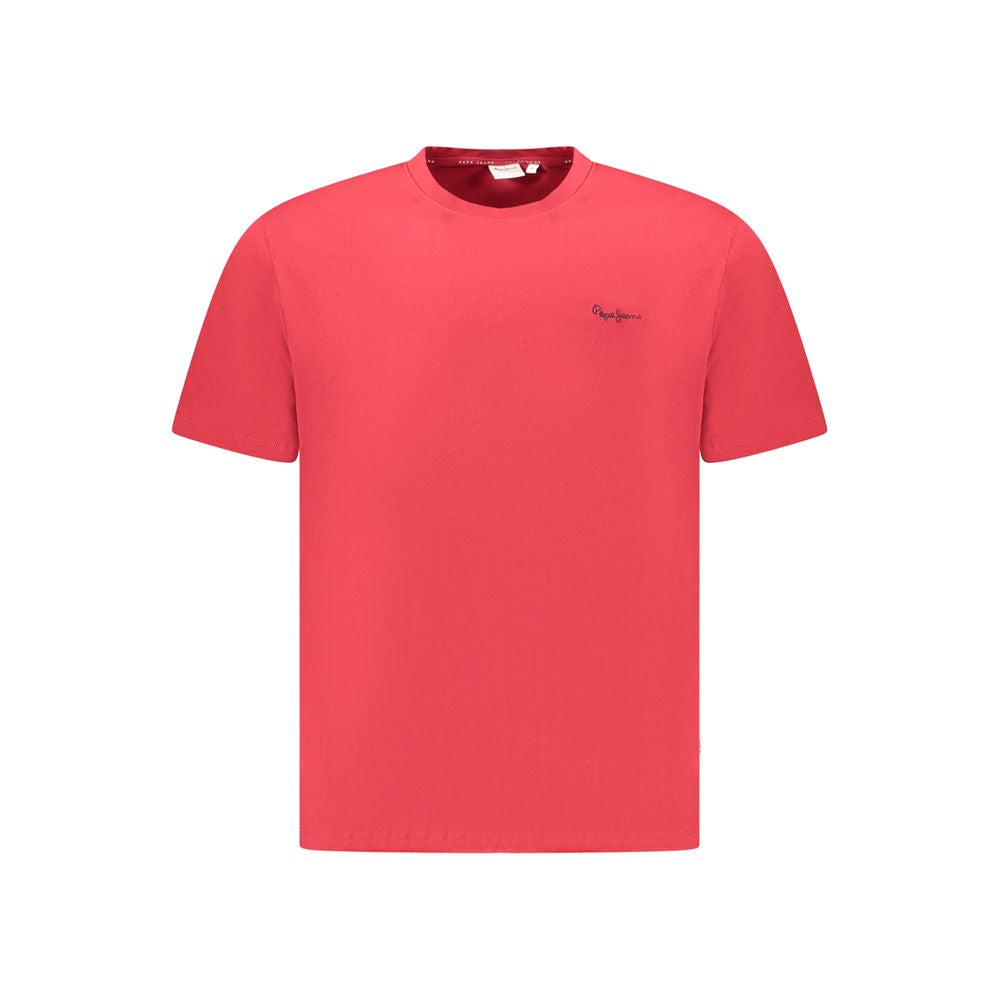 T-shirt homme en coton rouge Pepe Jeans
