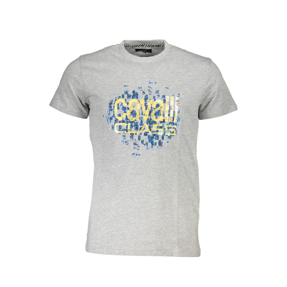 T-shirt homme en coton brun Cavalli Class