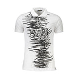 Polo homme en coton blanc Cavalli Class