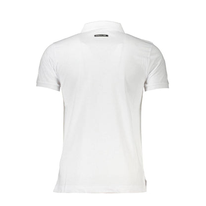 Polo homme en coton blanc Cavalli Class