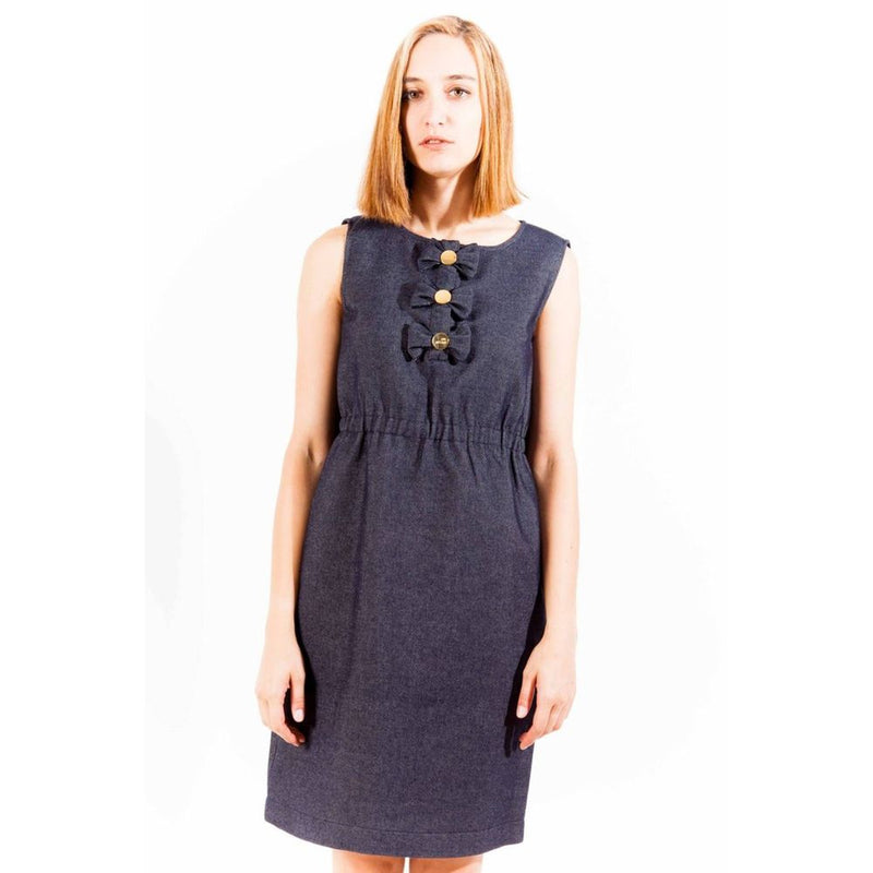 Robe sans manches en coton bleu Love Moschino pour femmes
