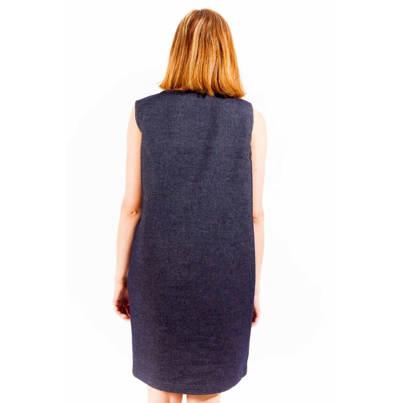 Robe sans manches en coton bleu Love Moschino pour femmes