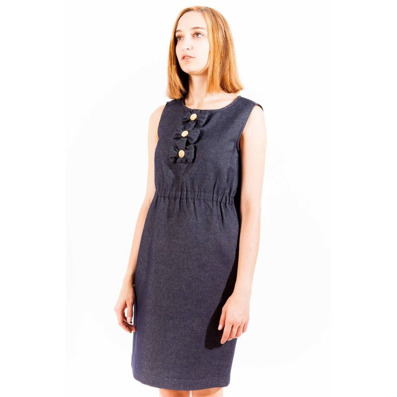 Robe sans manches en coton bleu Love Moschino pour femmes
