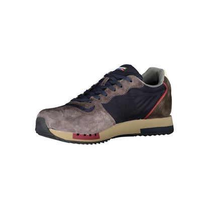 Blauer Sleek Blue Designer Sneakers met contrasterende accenten