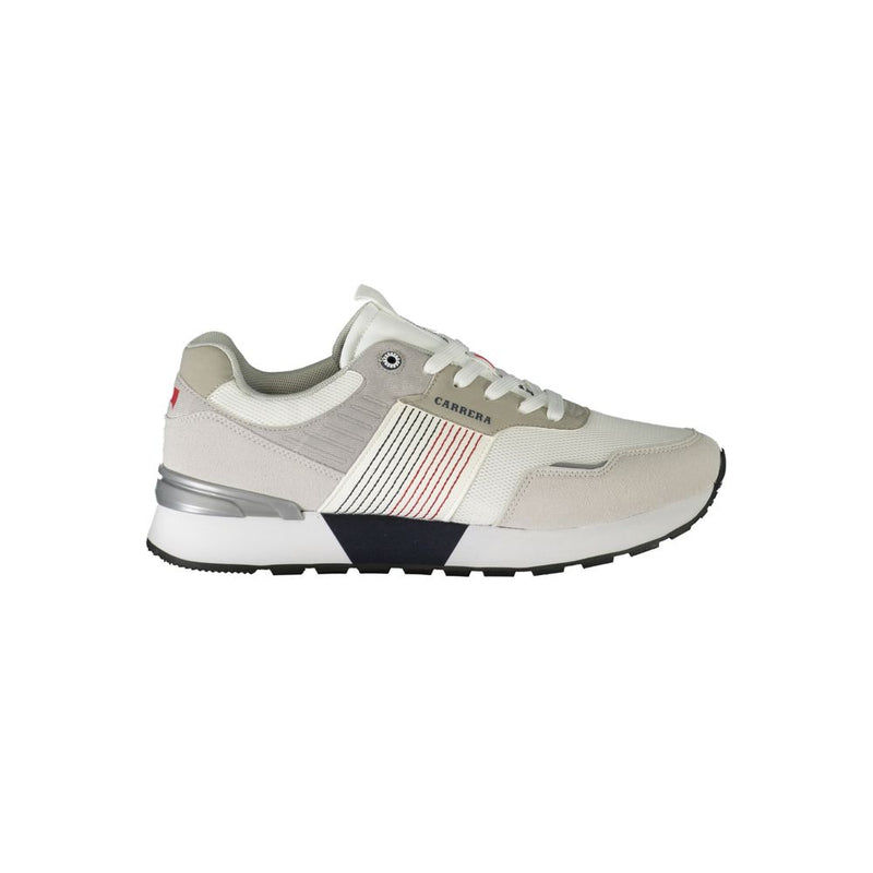 Carrera White Polyester Sneaker - Élégance et Confort au Quotidien