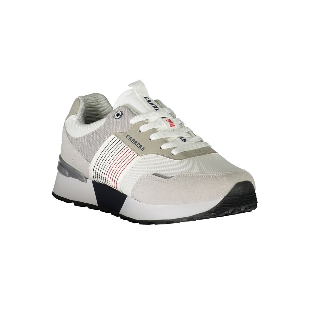 Carrera White Polyester Sneaker - Élégance et Confort au Quotidien