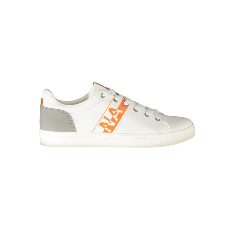 Napapijri White Polyester Sneaker - Élégance et Confort au Quotidien