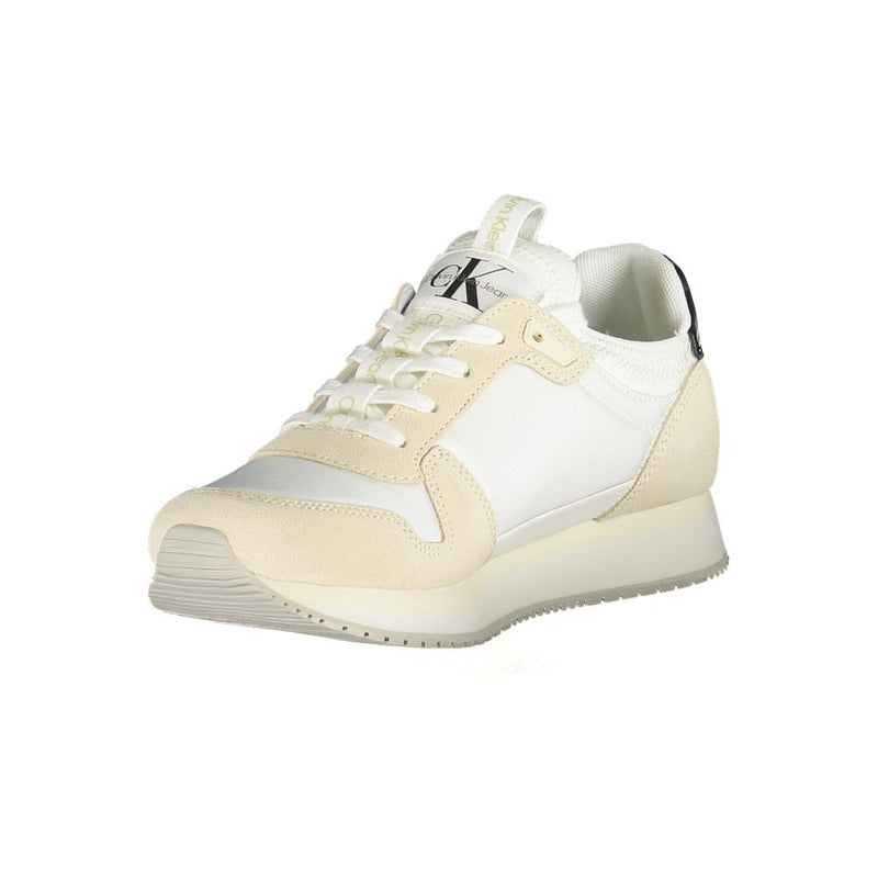 Calvin Klein Sneakers Femmes Blanches en Polyester