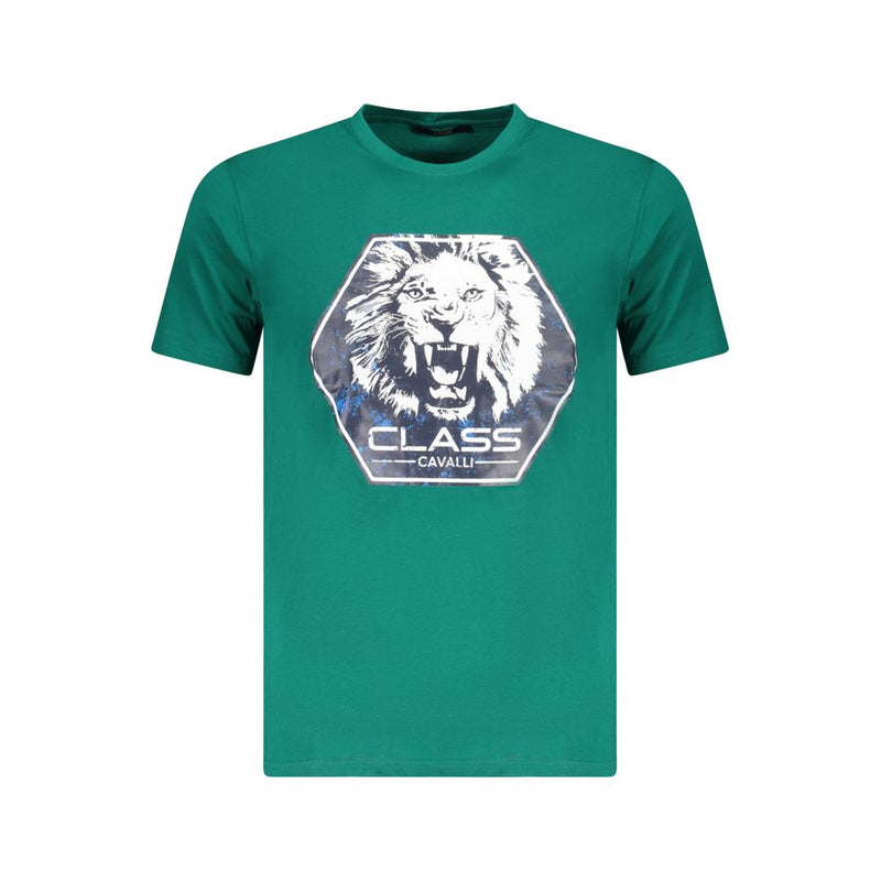 T-shirt en coton vert Cavalli Class