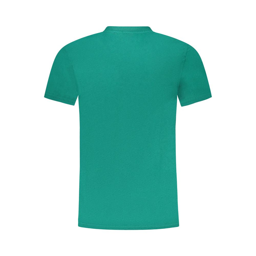 T-shirt homme en coton vert Cavalli Class