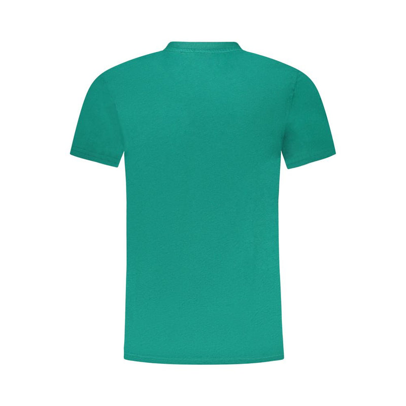 T-shirt homme en coton vert Cavalli Class