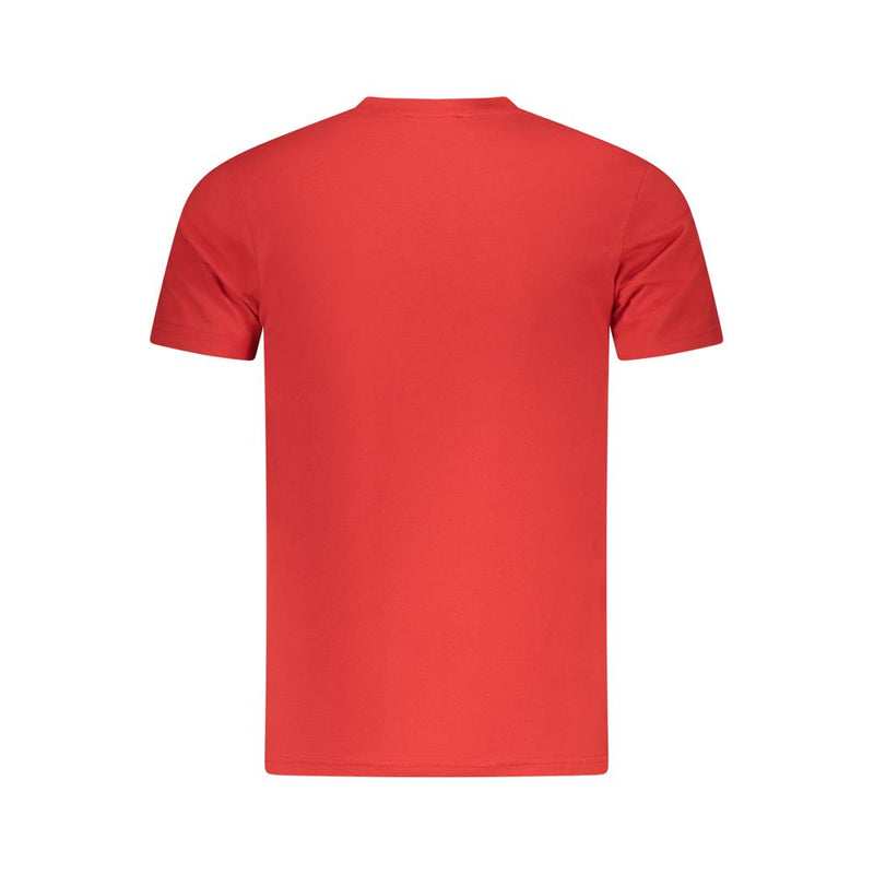 T-shirt homme en coton rouge Cavalli Class