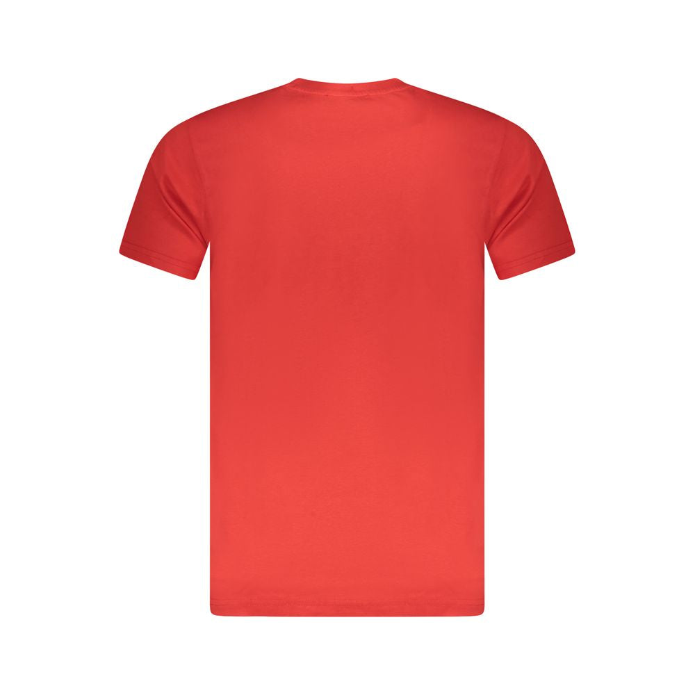 T-shirt homme en coton rouge Cavalli Class