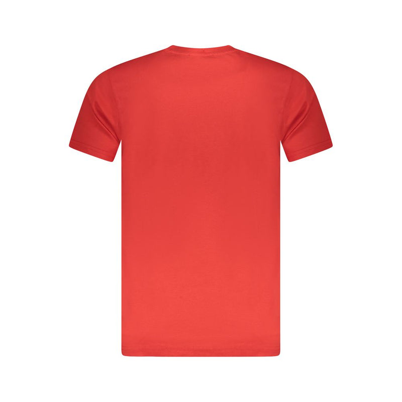 T-shirt homme en coton rouge Cavalli Class