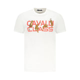 T-shirt homme en coton blanc Cavalli Class